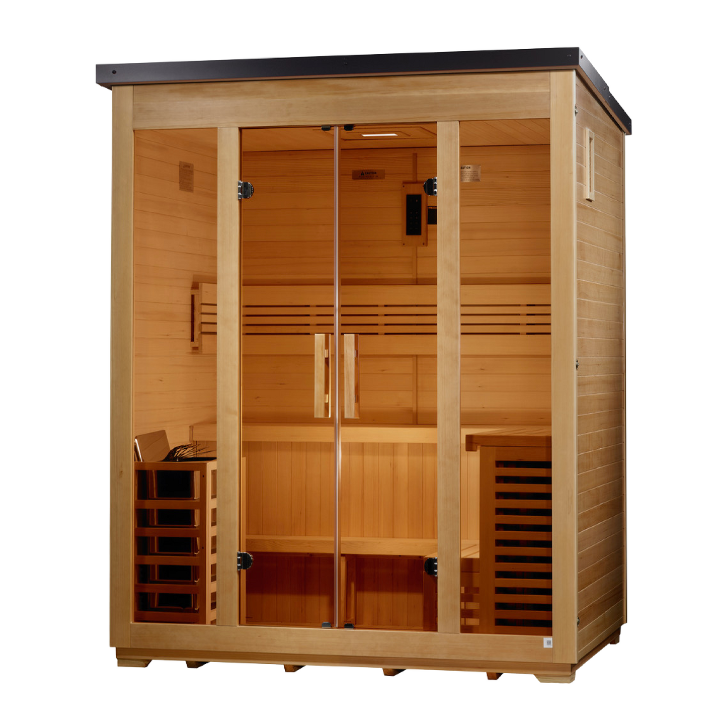 Vorarlberg" 5 Person Traditional Flat Roof Outdoor Sauna (GDI-8005-01)