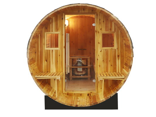 The Oasis 2-4 Person Canopy Barrel Sauna