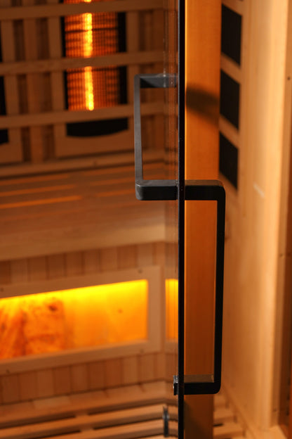 8035-03 Salt, Full-Spectrum - 0EMF Far IR Sauna Corner 3 Person