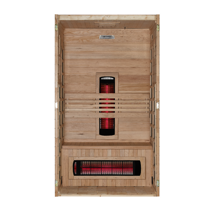 Dynamic Santorini 1-2 Person Full Spectrum Near Zero EMF FAR IR Sauna (DYN-6009-03 FS)