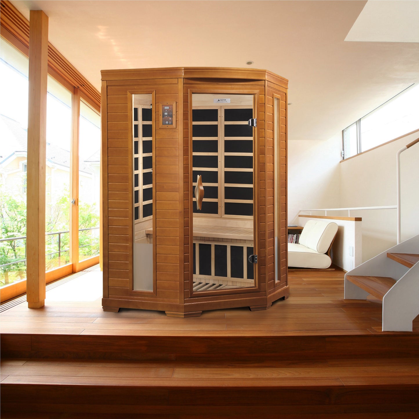 Dynamic Hemming Elite 2 Person Corner Ultra Low EMF Far Infrared Sauna DYN-6225-02 Elite