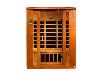 Dynamic Bellagio Elite 3-Person Corner Ultra Low EMF FAR Infrared Sauna (DYN-6306-02)