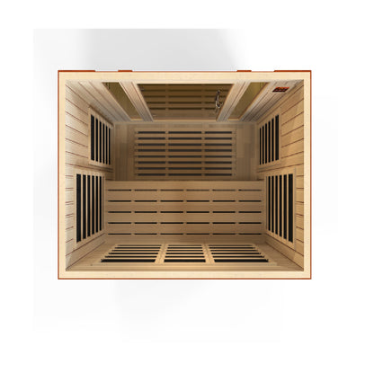 Dynamic Bellagio Elite 3-Person Corner Ultra Low EMF FAR Infrared Sauna (DYN-6306-02)