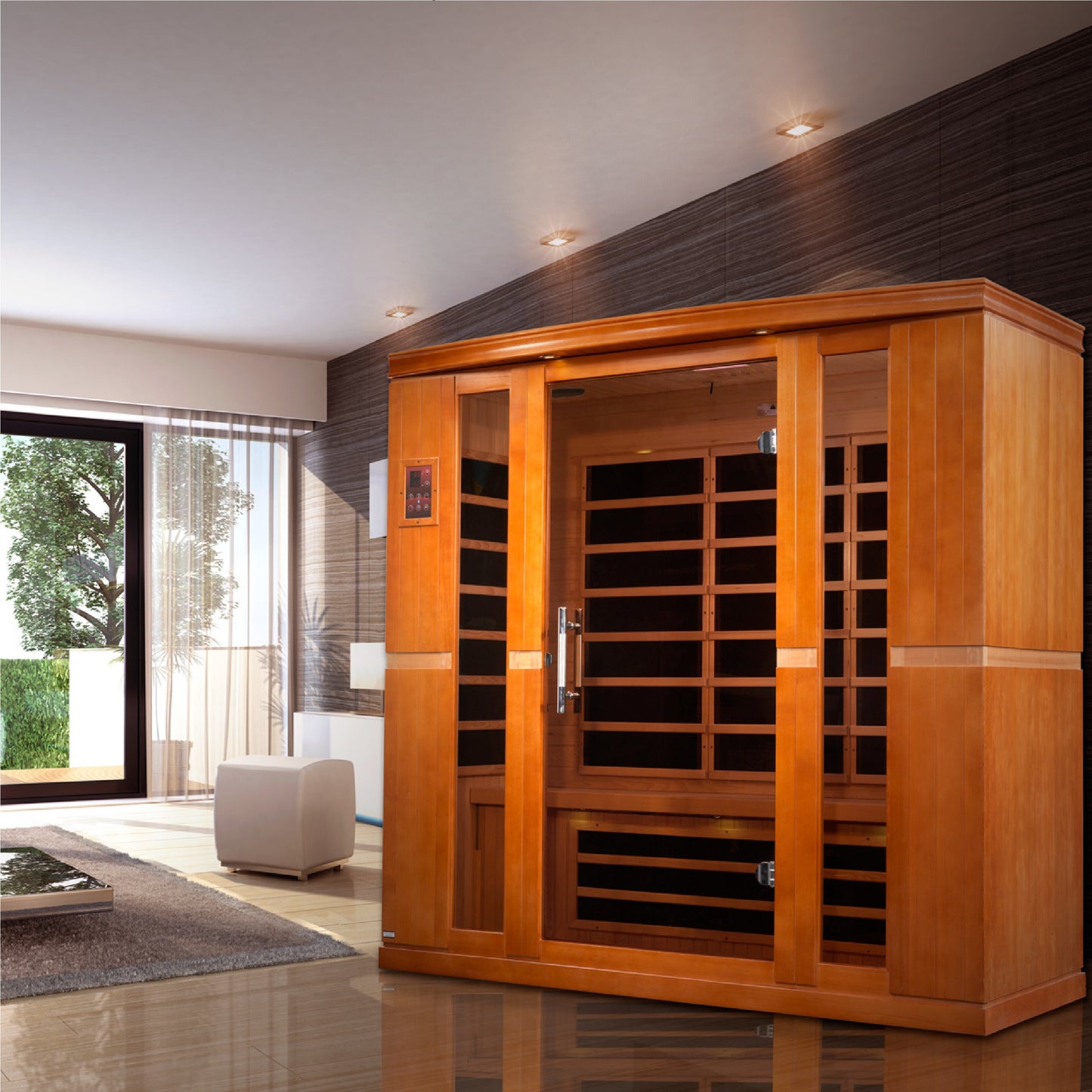 6440-01 Bergamo Low EMF 4 Person Sauna