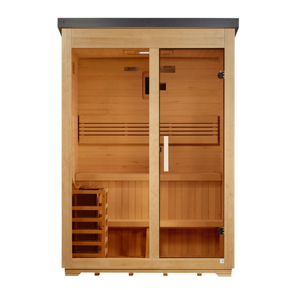 Arlberg" 3 Person Traditional Outdoor Steam Sauna - Flat Roof (GDI-8003-01)