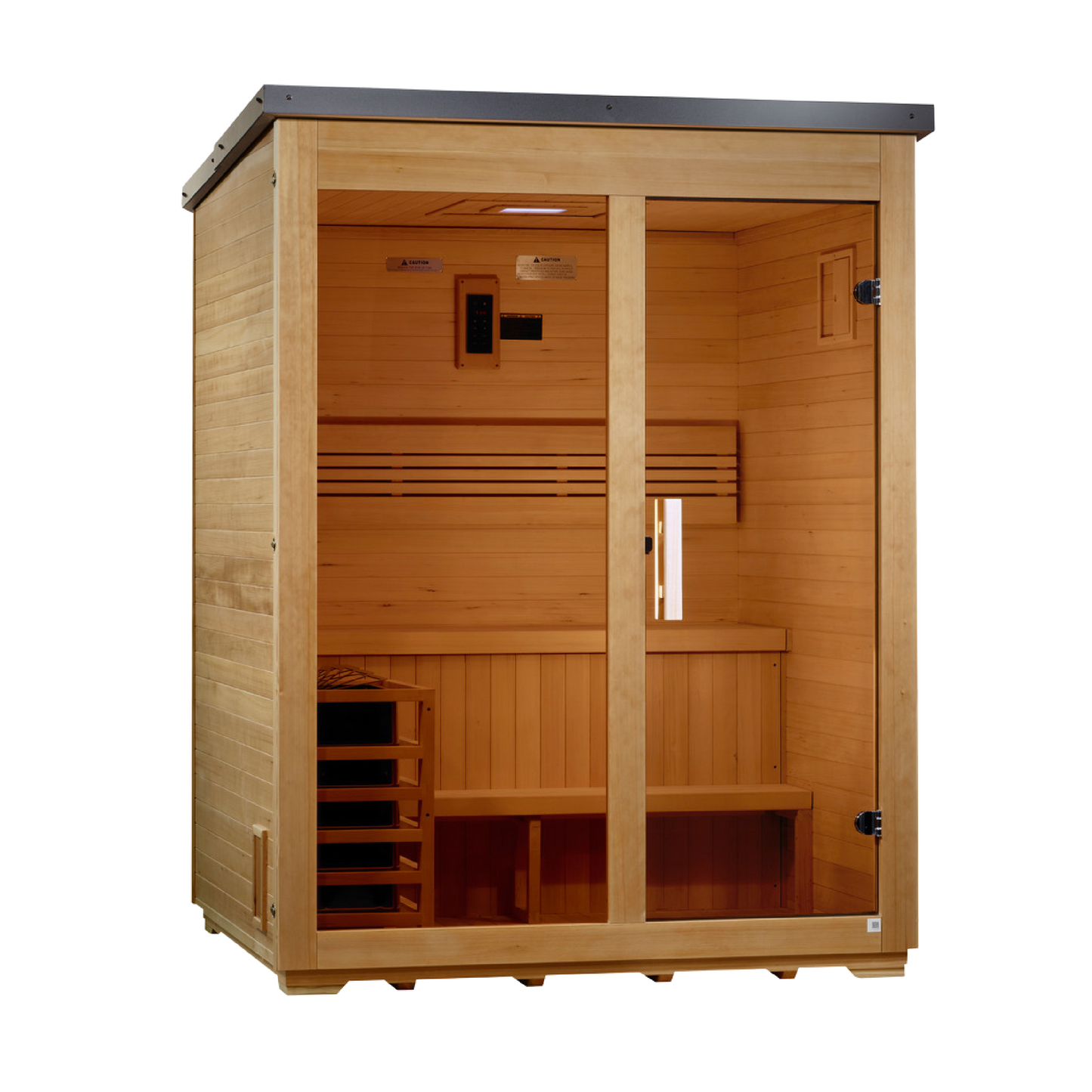 Arlberg" 3 Person Traditional Outdoor Steam Sauna - Flat Roof (GDI-8003-01)