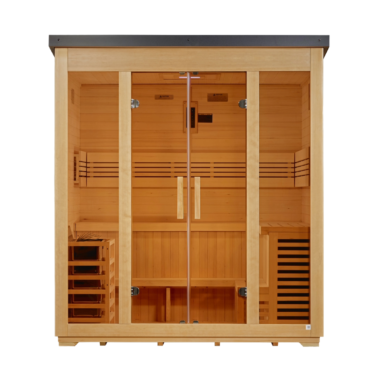 Vorarlberg" 5 Person Traditional Flat Roof Outdoor Sauna (GDI-8005-01)