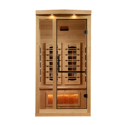 8010-02 Salt, Full-Spectrum - 0EMF Far IR Sauna 1-2 Person