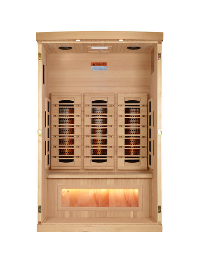 Golden Designs Full-Spectrum Near Zero EMF Far IR Sauna 2 Person GDI-8020-03
