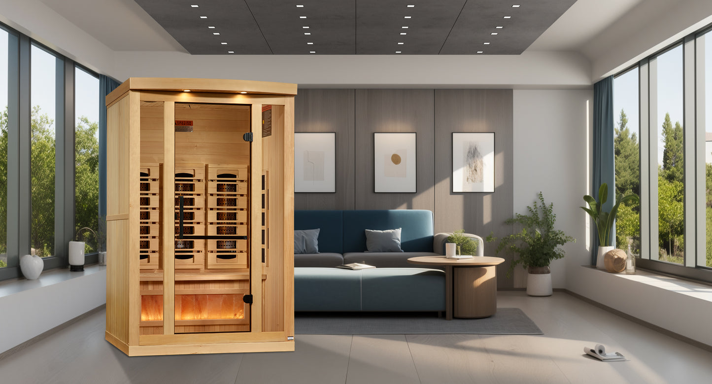 Golden Designs Full-Spectrum Near Zero EMF Far IR Sauna 2 Person GDI-8020-03
