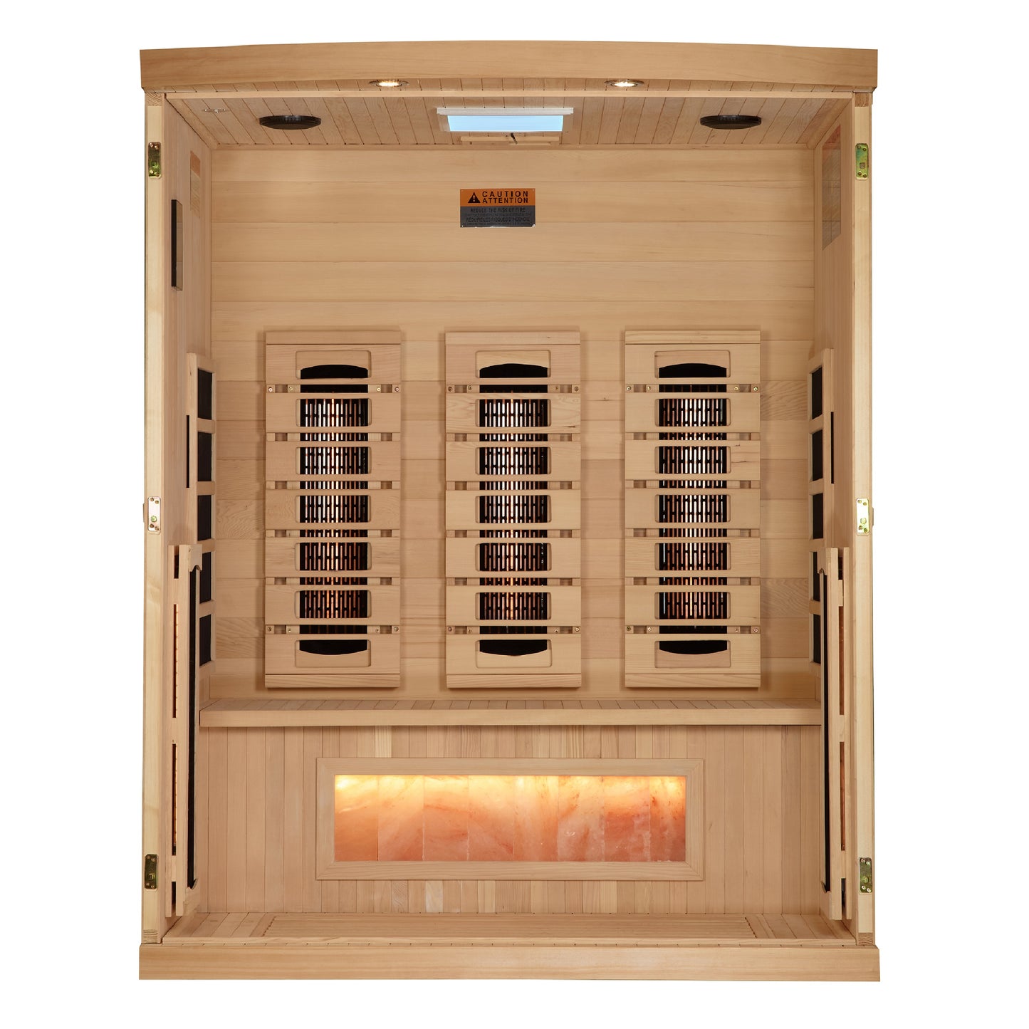 8030-03 Salt, Full-Spectrum - 0EMF Far IR Sauna 3 Person