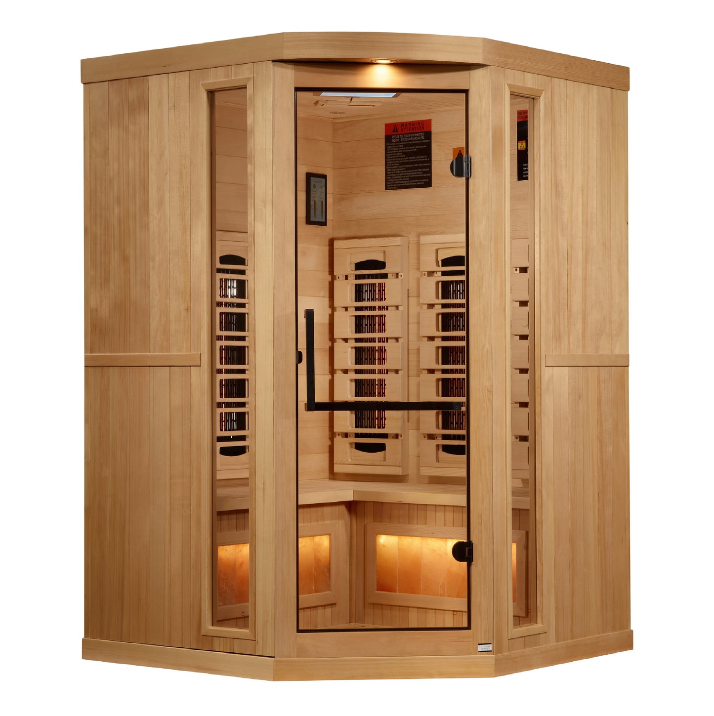 8035-03 Salt, Full-Spectrum - 0EMF Far IR Sauna Corner 3 Person