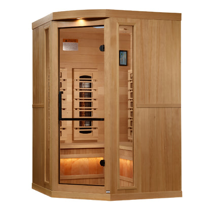 8035-03 Salt, Full-Spectrum - 0EMF Far IR Sauna Corner 3 Person