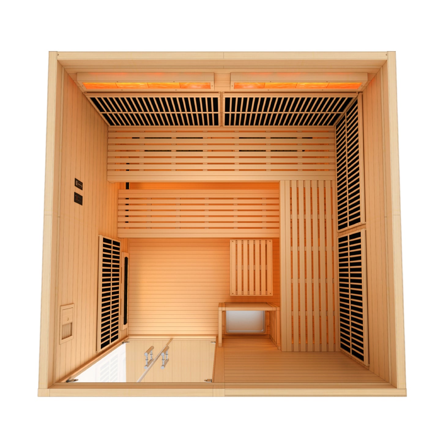 2025 Toledo GDI-8360-01 6 Per Hybrid Sauna (Indoor). Full Spectrum and Harvia Traditional Stove