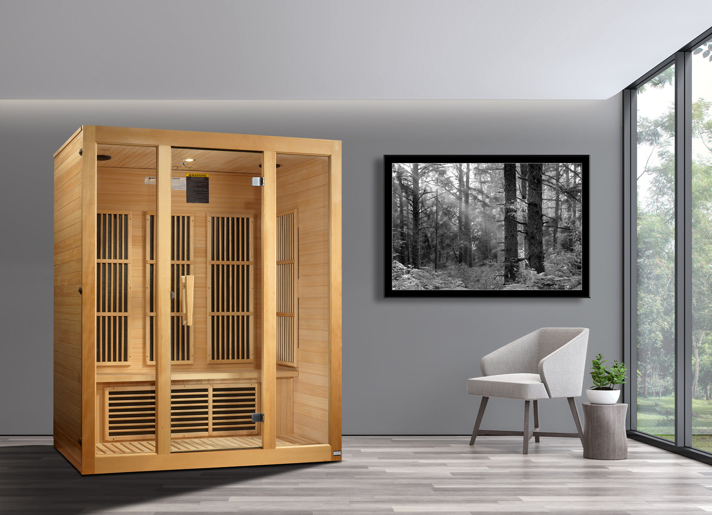 Maxxus 3 person Near Zero EMF FAR Infrared Sauna Canadian Hemlock MX-J306-01-ZF