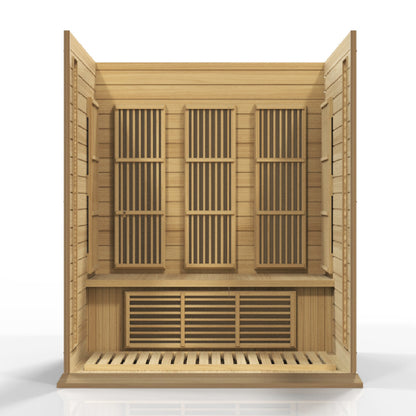 K306-01 Hemlock Low EMF Far IR Sauna 3 Person  Maxxus Low EMF FAR Infrared Sauna Canadian Hemlock