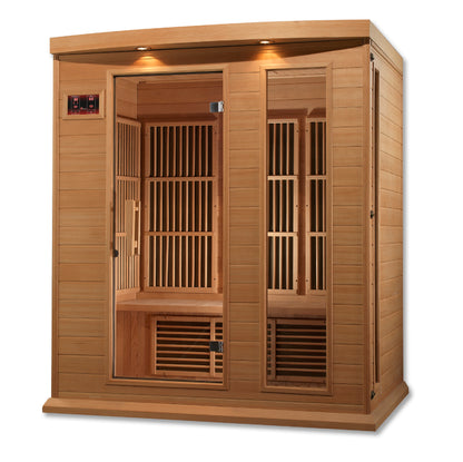 K306-01 Hemlock Low EMF Far IR Sauna 3 Person  Maxxus Low EMF FAR Infrared Sauna Canadian Hemlock