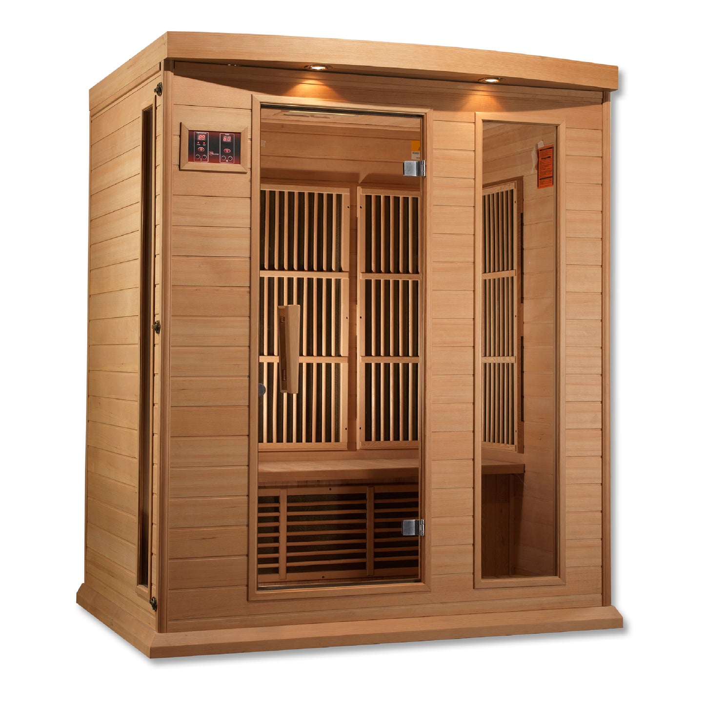 K306-01 Hemlock Low EMF Far IR Sauna 3 Person  Maxxus Low EMF FAR Infrared Sauna Canadian Hemlock
