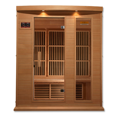 K306-01 Hemlock Low EMF Far IR Sauna 3 Person  Maxxus Low EMF FAR Infrared Sauna Canadian Hemlock