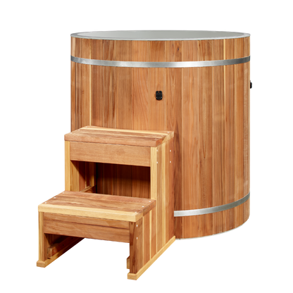 Dynamic Cold Therapy Barrel Spa - Pacific Cedar (Plastic INTERIOR) TUB ONLY