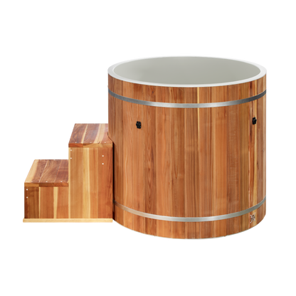 Dynamic Cold Therapy Barrel Spa - Pacific Cedar (Plastic INTERIOR) TUB ONLY