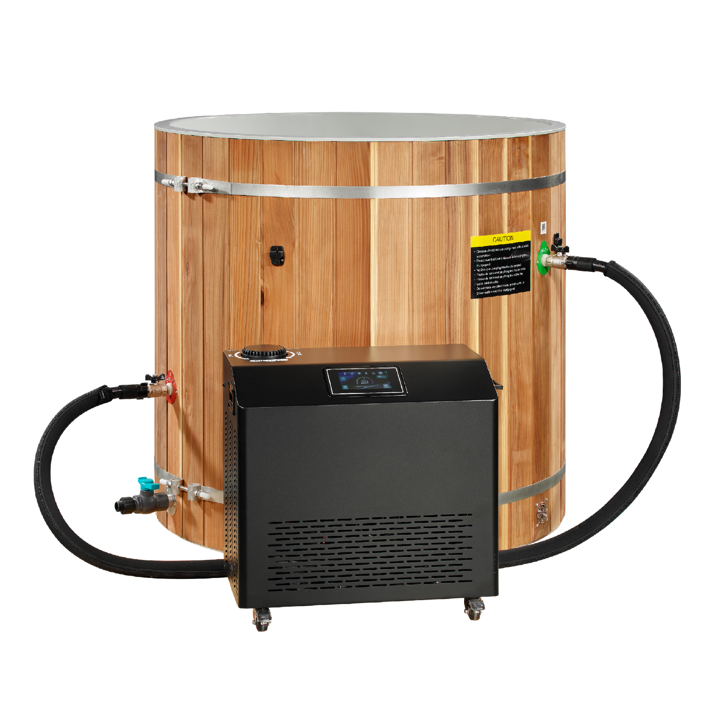 Dynamic Cold Therapy Barrel Spa - Pacific Cedar (Plastic INTERIOR) TUB ONLY