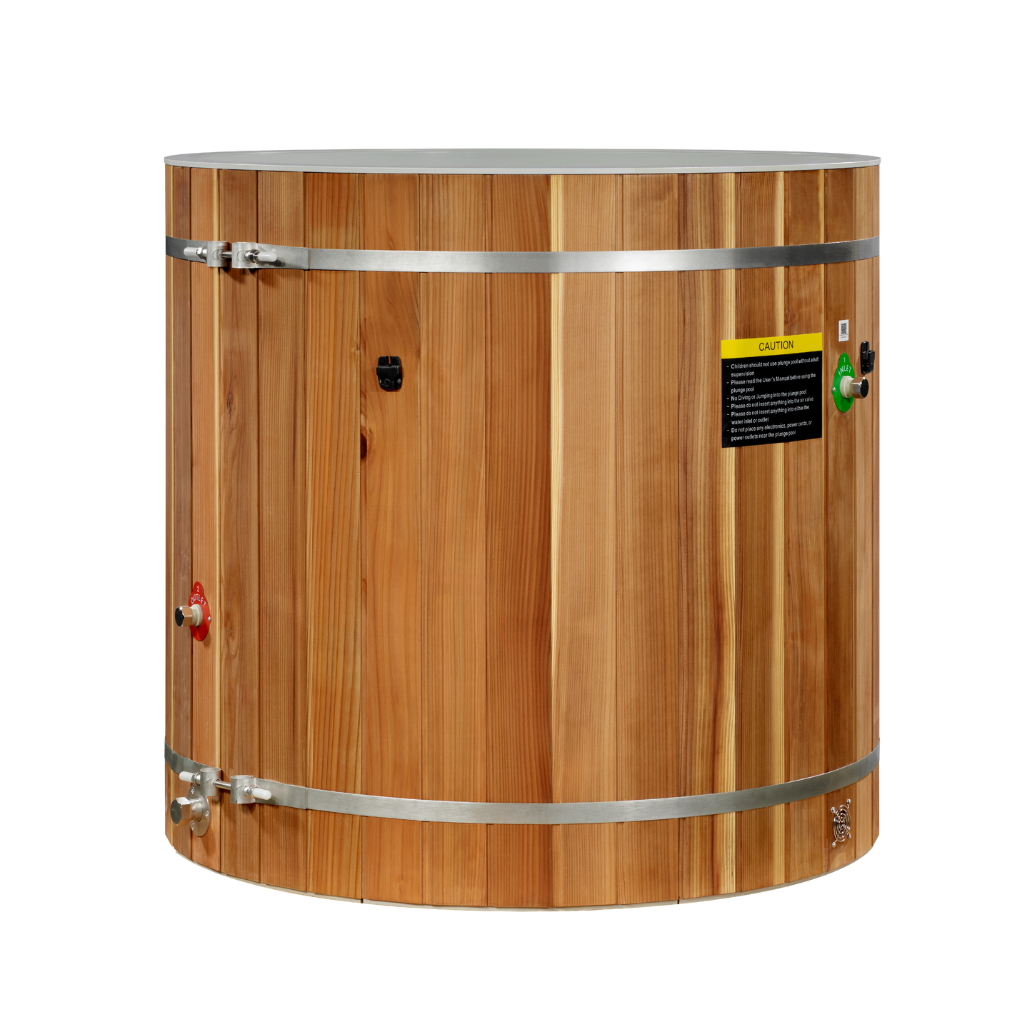 Dynamic Cold Therapy Barrel Spa - Pacific Cedar (Plastic INTERIOR) TUB ONLY
