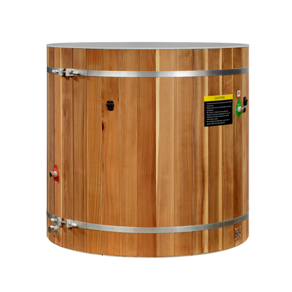 Dynamic Cold Therapy Barrel Spa - Pacific Cedar (Plastic INTERIOR) TUB ONLY