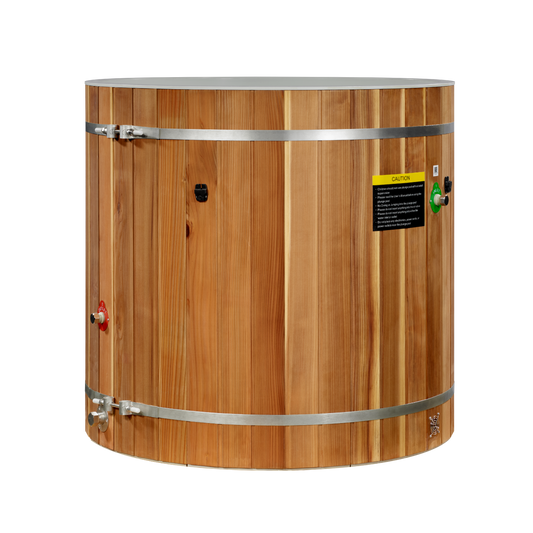 Dynamic Cold Therapy Barrel Spa - Pacific Cedar (Plastic INTERIOR) TUB ONLY