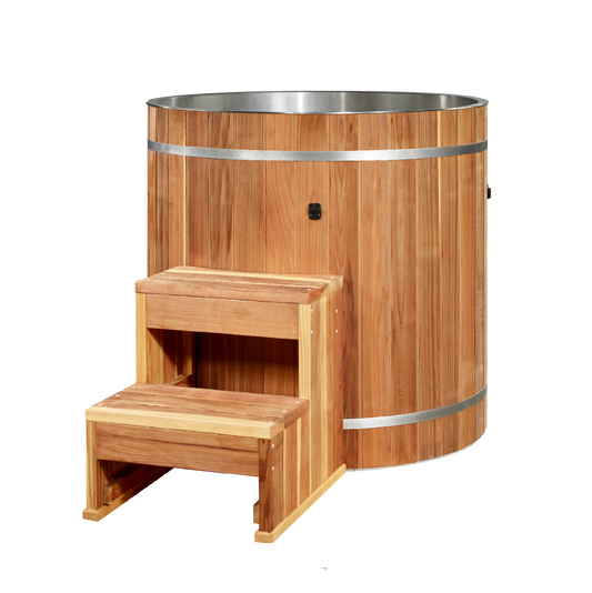 Dynamic Cold Therapy Barrel Spa 304 - Pacific Cedar (Stainless Steel INTERIOR) TUB ONLY