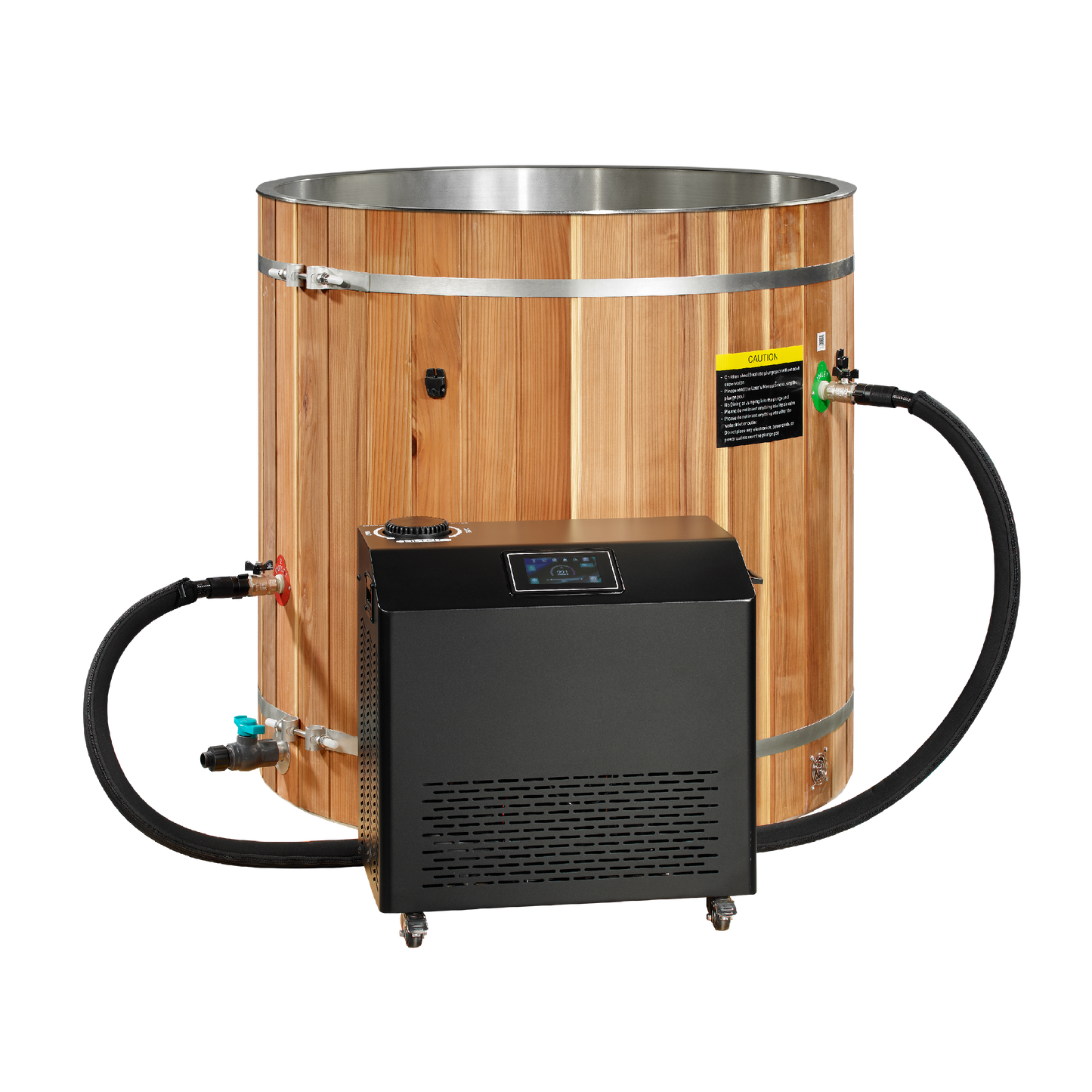 Dynamic Cold Therapy Barrel Spa 304 - Pacific Cedar (Stainless Steel INTERIOR) TUB ONLY
