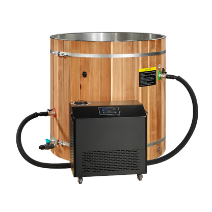 Dynamic Cold Therapy Barrel Spa 304 - Pacific Cedar (Stainless Steel INTERIOR) TUB ONLY