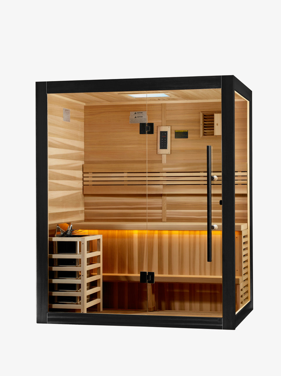 Golden Designs "Kuusamo Edition" 6 Person Indoor Traditional Steam Sauna (7206-01) - Canadian Red Cedar Interior