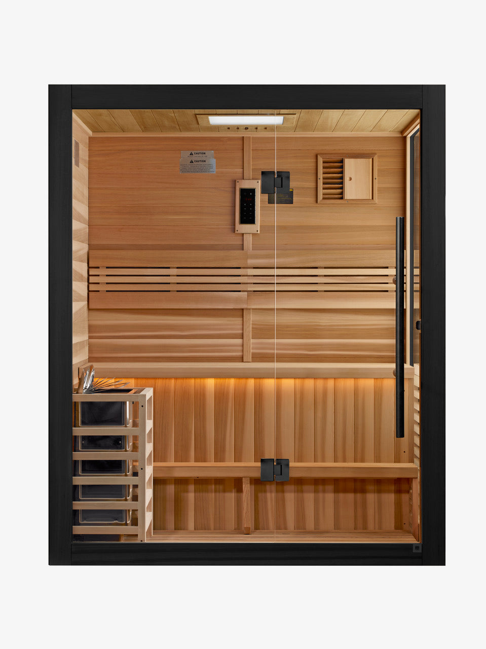 Golden Designs "Kuusamo Edition" 6 Person Indoor Traditional Steam Sauna (7206-01) - Canadian Red Cedar Interior