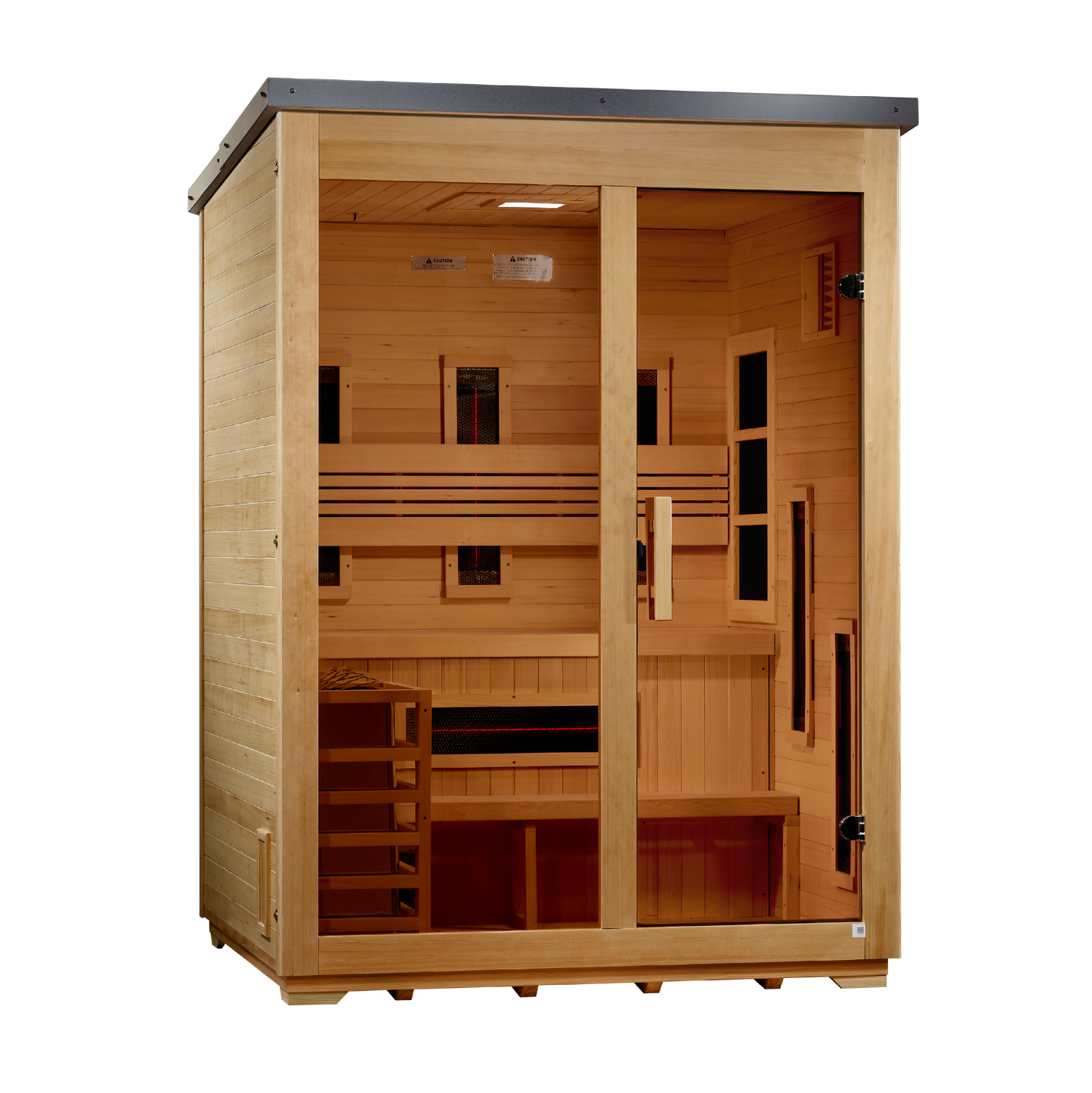 Carinthia 3 Person Hybrid Flat Roof Outdoor Sauna (GDI-8023-01)