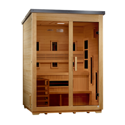 Carinthia 3 Person Hybrid Flat Roof Outdoor Sauna (GDI-8023-01)