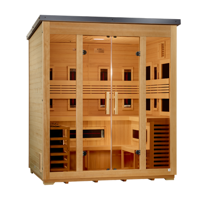 Gargellen 5 Person Hybrid  Flat Roof Outdoor Sauna (GDI-8025-01)