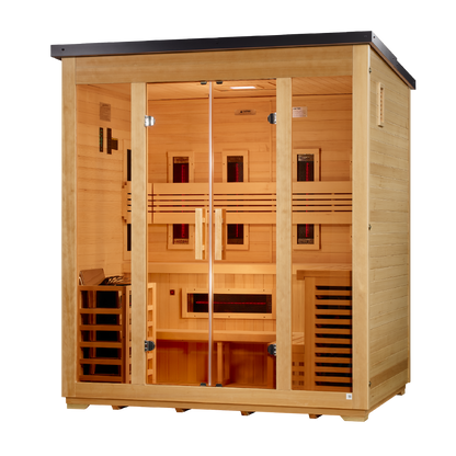 Gargellen 5 Person Hybrid  Flat Roof Outdoor Sauna (GDI-8025-01)