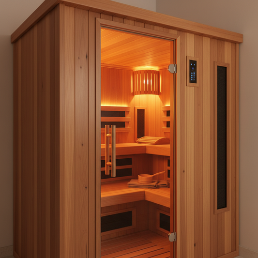 Premium 3-Person Indoor Infrared Sauna

The Savannah delivers an unparalleled wellness experience with its spacious 3-person design and premium Canadian Red Cedar construction. Featuring Low EMF carbon fiber heaters for deep, penetrating infrared heat therapy.

Non-Toxic Materials: 100% chemical-free Canadian Red Cedar
Low EMF Technology: Ultra-low EMF carbon heaters for peace of mind
Easy Assembly: Buckle and clip system - no tools required
Built-in Bluetooth audio system
Chromotherapy LED lighting
Digital