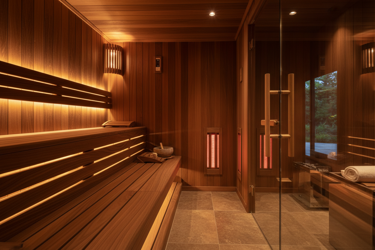 premium sauna photography